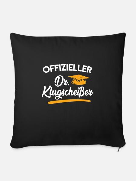 Promotion 2022 Doktortitel phd Dr - Sofakissenbezug 45 x 45 cm - Schwarz