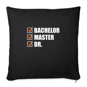 Doctorat 2022 Thèse de doctorat - Housse de coussin décorative 45 x 45 cm - noir - Devant