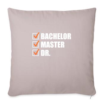 Doctorat 2022 Thèse de doctorat - Housse de coussin décorative 45 x 45 cm - taupe clair - Devant