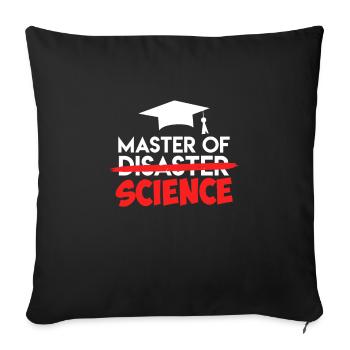 Master of Science Master's Degree Master 2022 - Sofa pillowcase 17,3'' x 17,3'' (45 x 45 cm) - black - Front