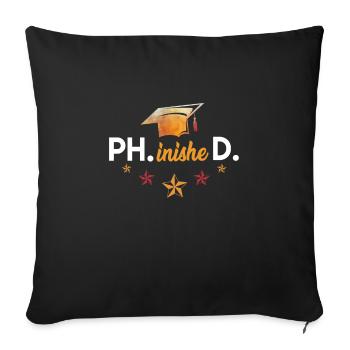 Doctorate Doctor Doctor 2022 - Sofa pillowcase 17,3'' x 17,3'' (45 x 45 cm) - black - Front