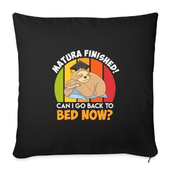 Matura 2022 - Sofa pillowcase 17,3'' x 17,3'' (45 x 45 cm) - black - Front