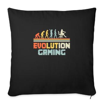 Gaming Zitat Evolution Gaming Design - Sofakissenbezug 45 x 45 cm - Schwarz - Vorne
