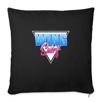 Wing Surf Wingfoil - Sofakissenbezug 45 x 45 cm - Schwarz - Vorne