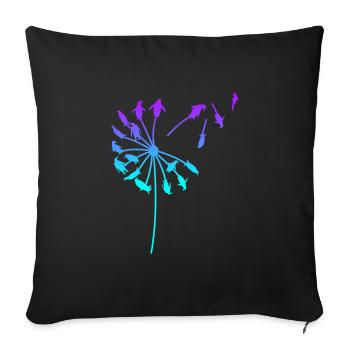 Pingouin Pissenlit Pissenlit Art Moderne - Housse de coussin décorative 45 x 45 cm - noir - Devant