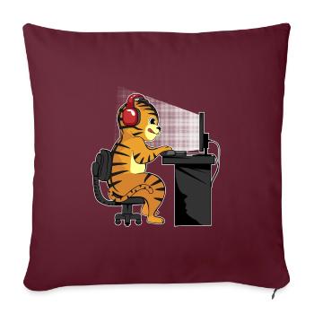 Jouer à Tiger - Housse de coussin décorative 45 x 45 cm - bordeaux - Devant