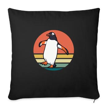 Pinguin - Sofakissenbezug 45 x 45 cm - Schwarz - Vorne