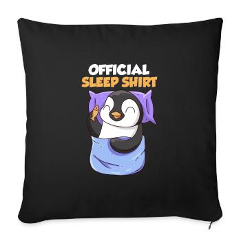 Chemise de couchage pour enfants Penguin Chemise de couchage officielle - Housse de coussin décorative 45 x 45 cm - noir - Devant