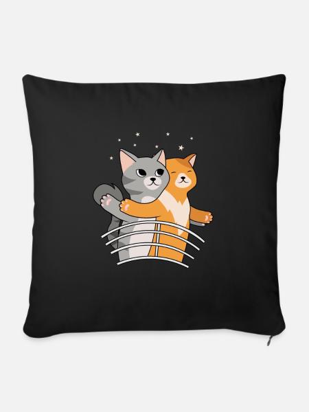 Titanic Katze - Sofakissenbezug 45 x 45 cm - Schwarz