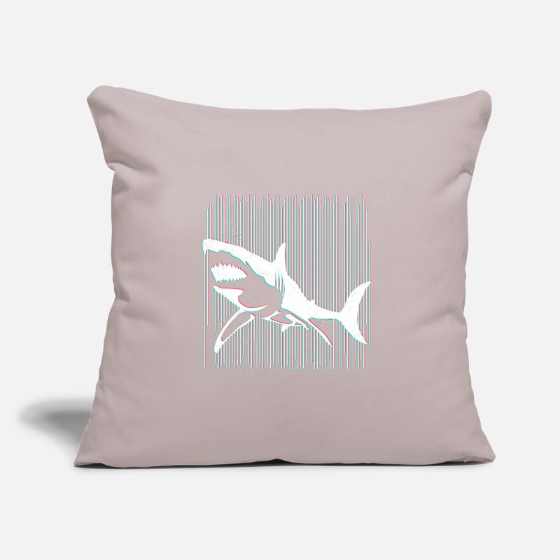 Shark Great White Shark Diver Marine Biologist Sofa pillowcase 17,3'' x 17,3'' (45 x 45 cm)