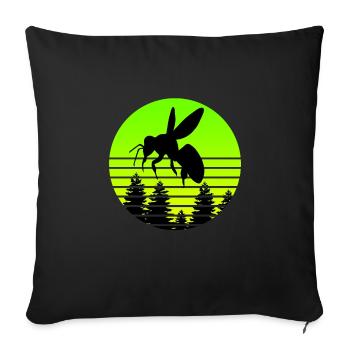 Bee Beekeeper - Sofa pillowcase 17,3'' x 17,3'' (45 x 45 cm) - black - Front