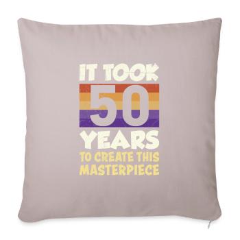 Dad's birthday 50 - Sofa pillowcase 17,3'' x 17,3'' (45 x 45 cm) - light taupe - Front