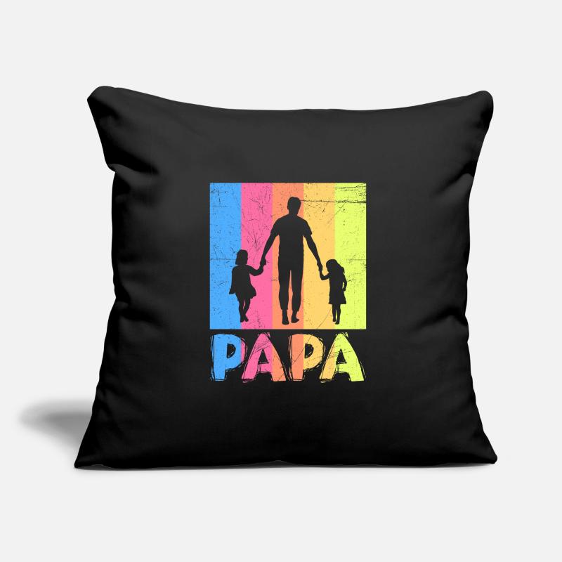 Papa 2 mal 2 Kinder Vater 2 Töchter Papa 2 Söhne Sofakissenbezug 45 x 45 cm