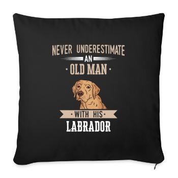 Labrador Hund - Sofakissenbezug 45 x 45 cm - Schwarz - Vorne