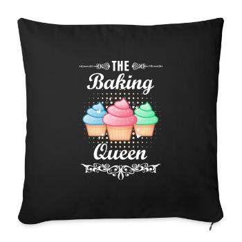 Bäcker Backen - Sofakissenbezug 45 x 45 cm - Schwarz - Vorne