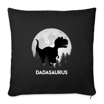 Papasaurus Papa Vater - Sofakissenbezug 45 x 45 cm - Schwarz - Vorne