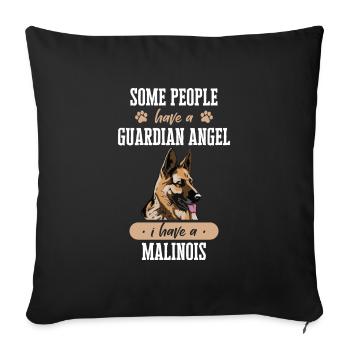 Malinois Dog - Sofa pillowcase 17,3'' x 17,3'' (45 x 45 cm) - black - Front