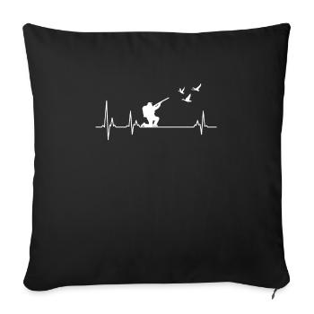 Chasseur Heartbeat Duck Hunt - Housse de coussin décorative 45 x 45 cm - noir - Devant