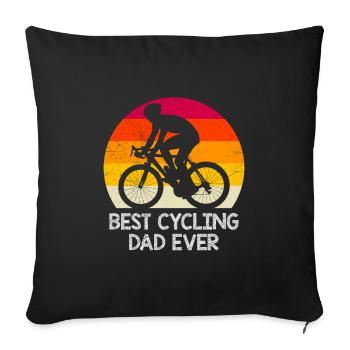 Meilleur vélo Papa Ever Bike - Housse de coussin décorative 45 x 45 cm - noir - Devant