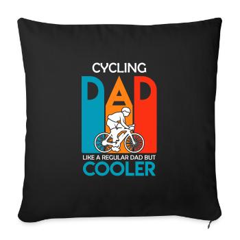 Cycling Dad Cyclist Papa - Sofa pillowcase 17,3'' x 17,3'' (45 x 45 cm) - black - Front