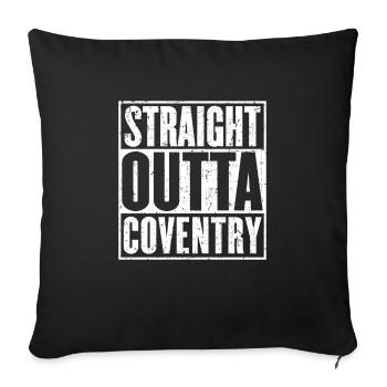 Straight Outta Coventry Vintage - Sofa pillowcase 17,3'' x 17,3'' (45 x 45 cm) - black - Front