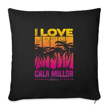 J’adore Cala Millor - Housse de coussin décorative 45 x 45 cm - noir - Devant