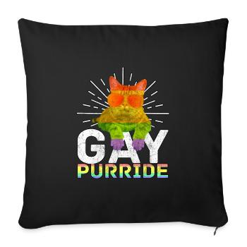 Gay Pride LGBT Bisexual Boys Men Gay Purride - Sofakissenbezug 45 x 45 cm - Schwarz - Vorne