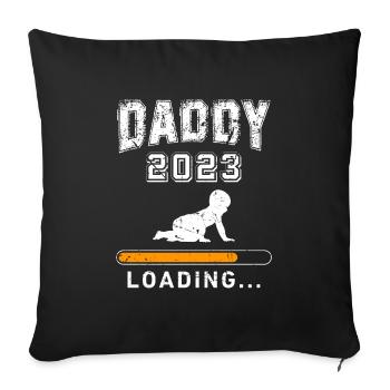 Papa 2023 chargement Papa-à-être 2023 Père 2023 - Housse de coussin décorative 45 x 45 cm - noir - Devant