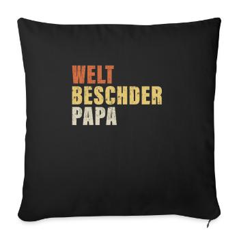 Welt Beschder Papa Meilleure fête des pères souabe - Housse de coussin décorative 45 x 45 cm - noir - Devant