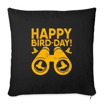 Bird Watching Birdwatcher Bird Sports Wildlife - Sofakissenbezug 45 x 45 cm - Schwarz - Vorne