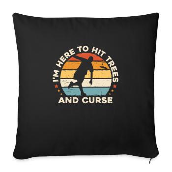 Frisbee Disc Golf - Sofakissenbezug 45 x 45 cm - Schwarz - Vorne