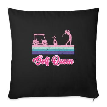 Golf Queen Golfer - Sofa pillowcase 17,3'' x 17,3'' (45 x 45 cm) - black - Front