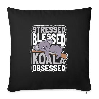 Koala Koalas Koala Bear Animal - Sofa pillowcase 17,3'' x 17,3'' (45 x 45 cm) - black - Front