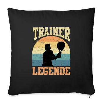 Tennis Coach Legend Tennis Coach - Sofa pillowcase 17,3'' x 17,3'' (45 x 45 cm) - black - Front