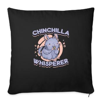 Chinchilla Chinchilla's Mouse - Sofa pillowcase 17,3'' x 17,3'' (45 x 45 cm) - black - Front