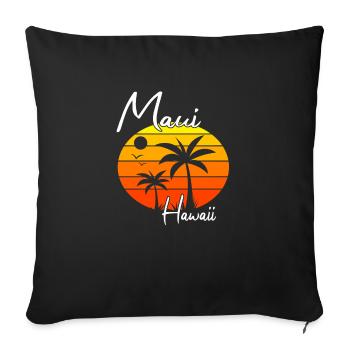 Maui Hawaii Sunset - Sofa pillowcase 17,3'' x 17,3'' (45 x 45 cm) - black - Front