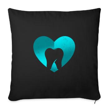 Dentist Dental Hygienist Dental Assistant Hygiene - Sofakissenbezug 45 x 45 cm - Schwarz - Vorne