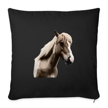 Horse Riding Pony Rider Horsegirl - Sofa pillowcase 17,3'' x 17,3'' (45 x 45 cm) - black - Front