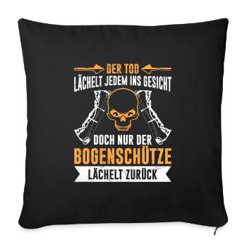 Compoundbogen Bogenschütze Bogenschießen - Sofakissenbezug 45 x 45 cm - Schwarz - Vorne