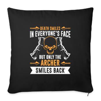 Compound Bow Archer Archery - Sofa pillowcase 17,3'' x 17,3'' (45 x 45 cm) - black - Front