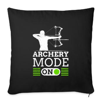 Archery Mode On Archery Compound Bow - Sofa pillowcase 17,3'' x 17,3'' (45 x 45 cm) - black - Front