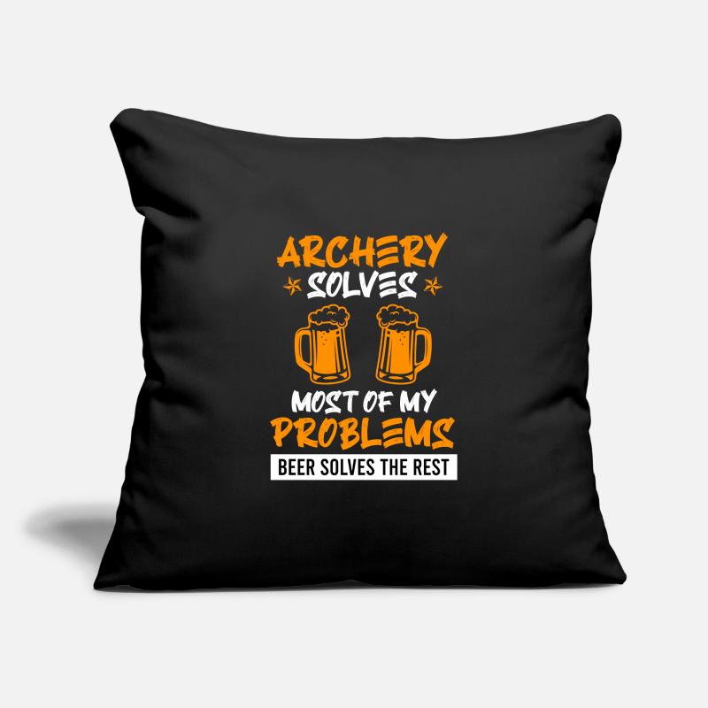 Archery solves my problems beer the rest Sofa pillowcase 17,3'' x 17,3'' (45 x 45 cm)