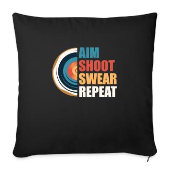 AimIng Shooting Swearing Target - Sofa pillowcase 17,3'' x 17,3'' (45 x 45 cm) - black - Front