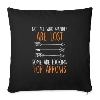 Some hikers are looking for arrows Archery - Sofa pillowcase 17,3'' x 17,3'' (45 x 45 cm) - black - Front