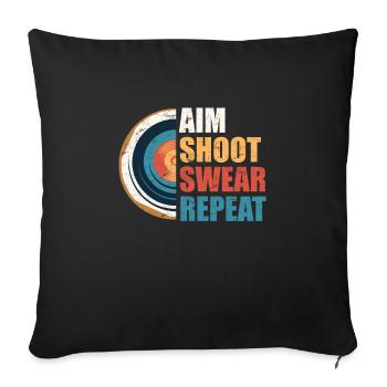 AimIng Shooting Swearing Target - Sofa pillowcase 17,3'' x 17,3'' (45 x 45 cm) - black - Front