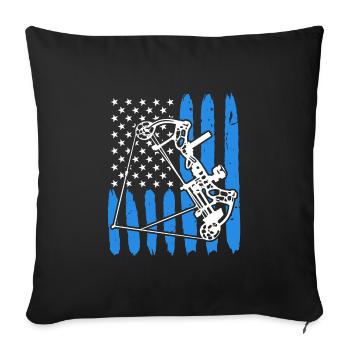 Compound Bow Archer USA Archery - Sofa pillowcase 17,3'' x 17,3'' (45 x 45 cm) - black - Front