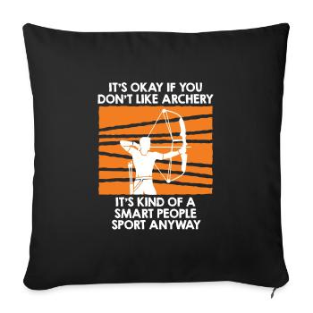 Compound Bow Archer Archery - Sofa pillowcase 17,3'' x 17,3'' (45 x 45 cm) - black - Front