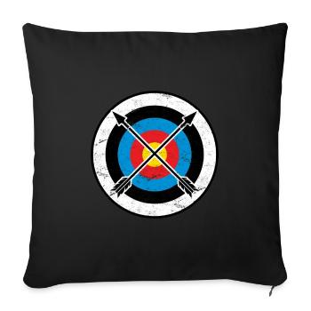 Archer Target Bow Bow Target - Sofa pillowcase 17,3'' x 17,3'' (45 x 45 cm) - black - Front