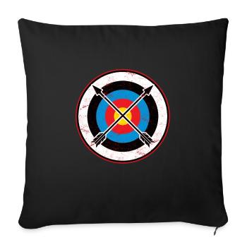 Archer Target Bow Bow Target - Sofa pillowcase 17,3'' x 17,3'' (45 x 45 cm) - black - Front