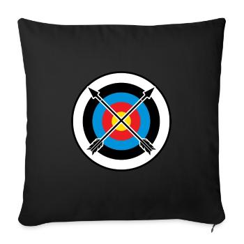 Archer Target Bow Bow Target - Sofa pillowcase 17,3'' x 17,3'' (45 x 45 cm) - black - Front
